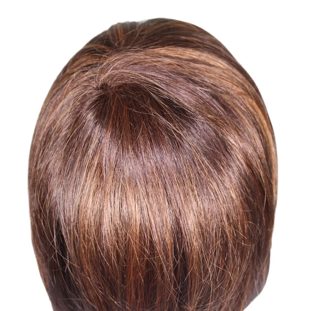 Sandra Monofilament Bob Wig by‎ Estetica R6/28F NWT Chestnut Brown Red Frost
